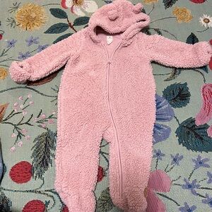 GAP Pink Fleece Baby Footie